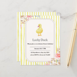 personlig barns födelsedag-kort med anka