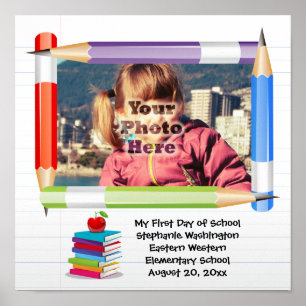 Personlig Barn's Kids School Photo Ram Poster