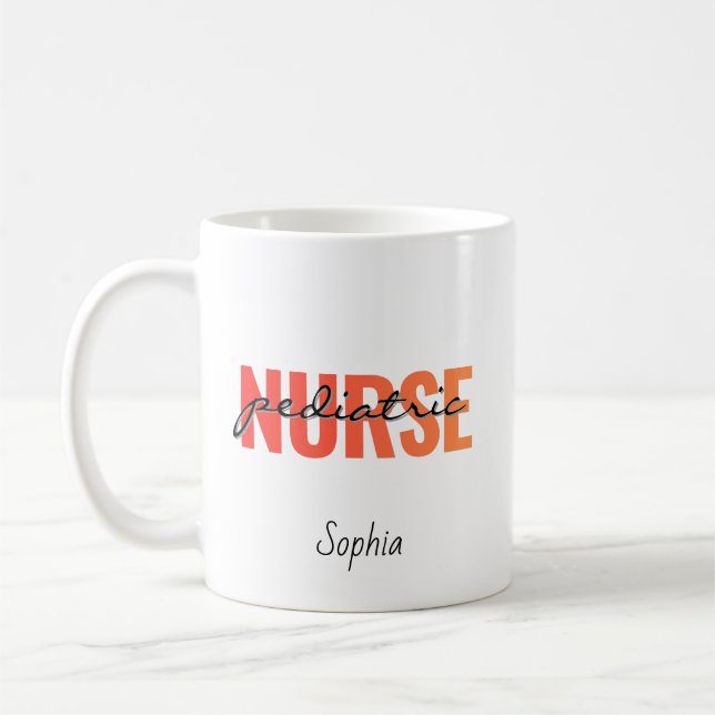 Personlig Barnsköterska Namn Kaffemugg (Vänster)