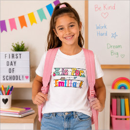 Personlig barntröja för återkomst till skolan t shirt