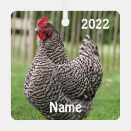 Personlig Barred Sten Hen - Pet Chicken Julgransdekoration