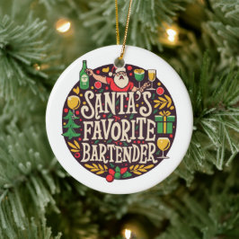 Personlig Bartender jul Ornament
