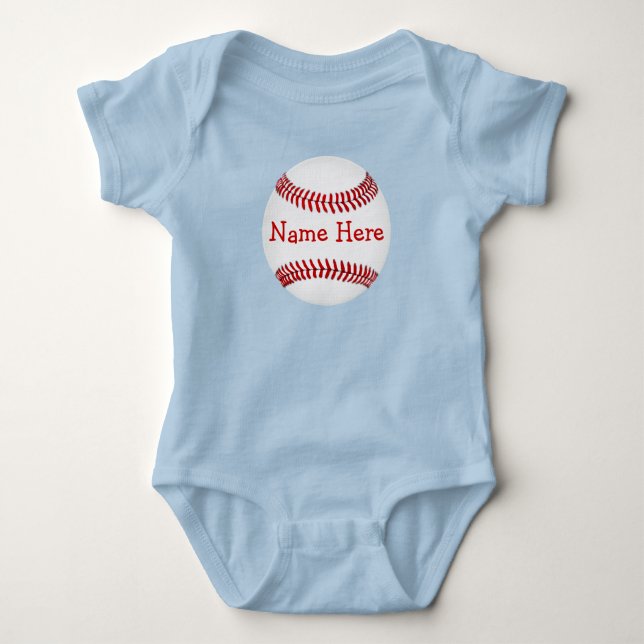 Personlig Baseball Baby Shower Gifts for Boys T-shirt (Framsida)