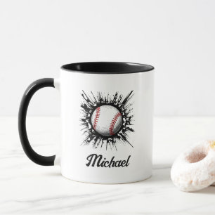 Personlig Baseball Boll som bryter igenom muren Mugg