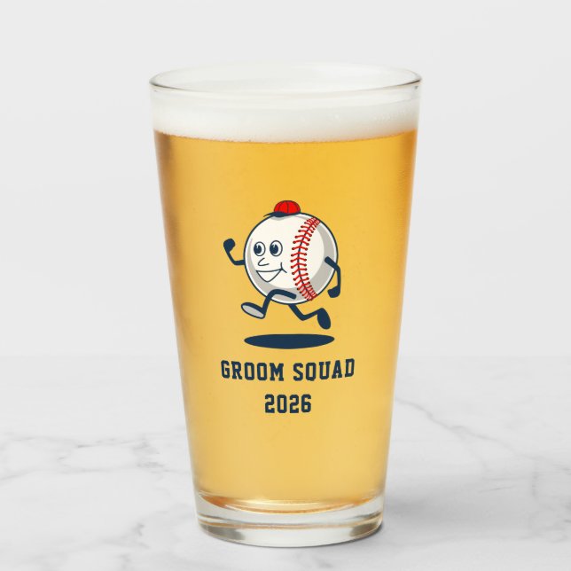 Personlig Baseball Boll Tecknad Glaskopp (Framsida fylld)