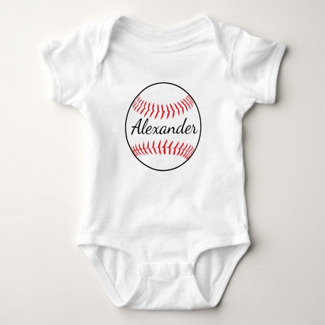 Personlig Baseball Boll Tee (Framsida)