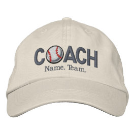 Personlig Baseball Coach Broderad Keps