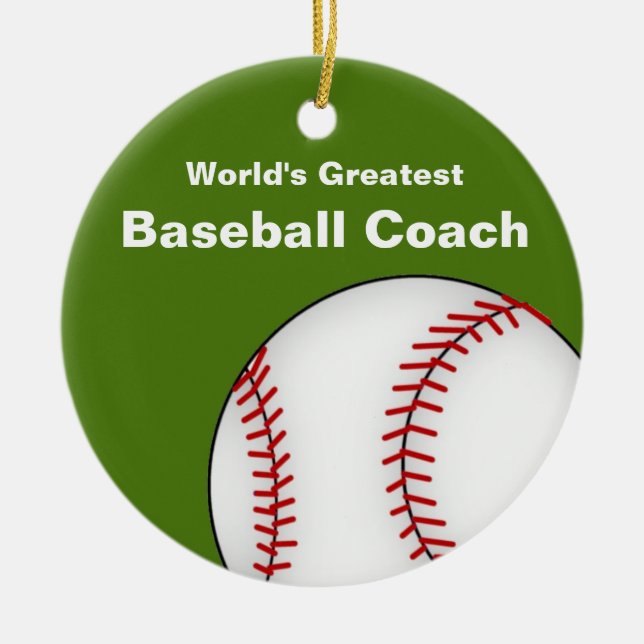 Personlig Baseball Coach Ornament (Framsidan)