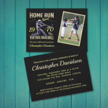 Personlig Baseball Foto År Namn Födelsedag