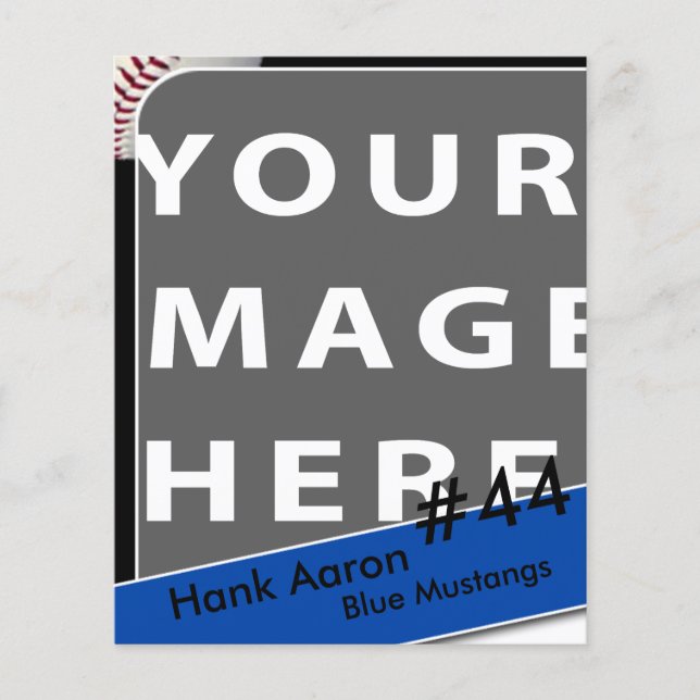 Personlig Baseball-fotokort Flygblad (Framsidan)