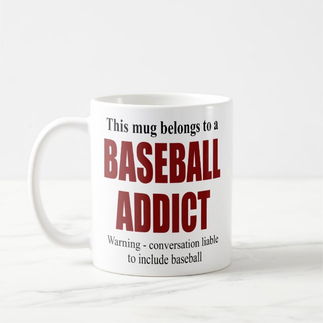 Personlig Baseball Gift Kaffemugg (Vänster)