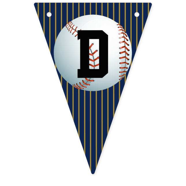 Personlig Baseball Grattis på födelsedagen Vimplar (Trettonde flaggan)