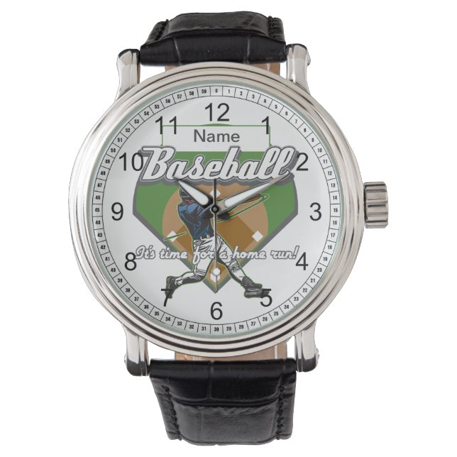 Personlig Baseball Home Springa Armbandsur (Framsida)