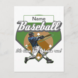 Personlig Baseball Home Springa Vykort