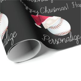 Personlig Baseball-jultomten Helgdag Wrap Presentpapper