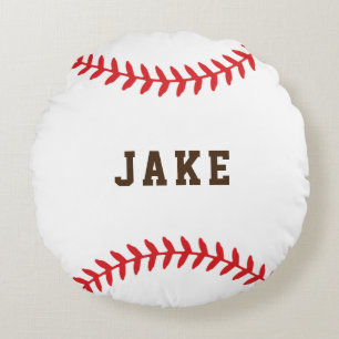 Personlig Baseball Kids Namn Sports Round Pillo Rund Kudde