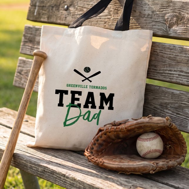 Personlig baseball-lag Pappa Fars dag-present Tygkasse (Skapare uppladdad)