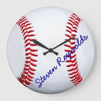 Personlig Baseball Large Wall Clock Stor Klocka