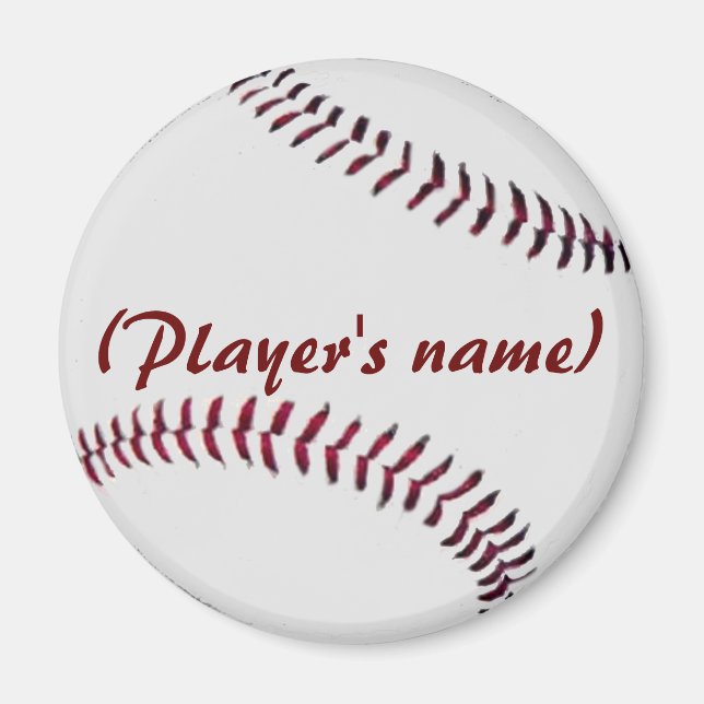 Personlig Baseball Magnet (Framsidan)
