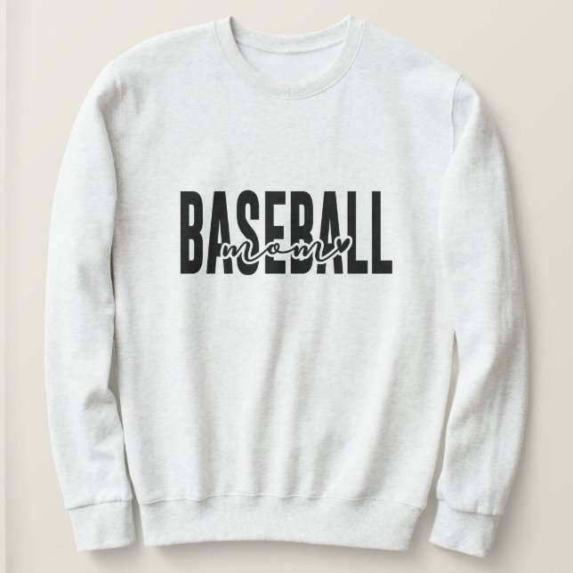 Personlig Baseball Mamma Anpassningsbar Sweatshirt T Shirt (Design framsida)