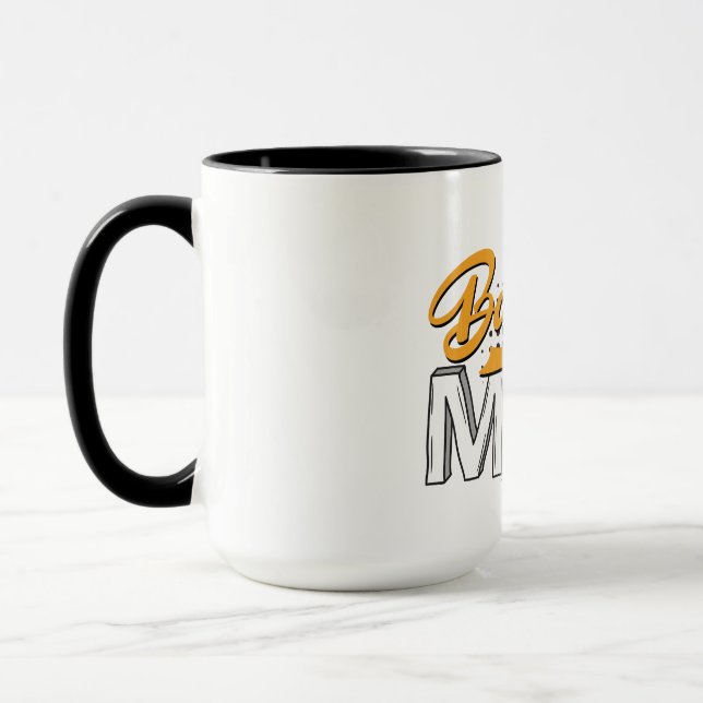 Personlig Baseball Mamma-kaffe Mugg (Vänster)