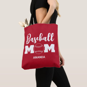 Personlig Baseball Mamma Namn Tygkasse