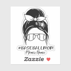 Personlig Baseball Mamma Sticker Klistermärken