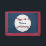 Personlig Baseball Manar pojkens Wallet Gift<br><div class="desc">En baseboll dekorerar den här snyggtens plånbok. Designen kommer från originalteckningen.</div>