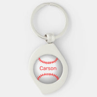 Personlig Baseball med röda titlar