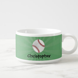 Personlig Baseball på Grönt Kids Boys Skål