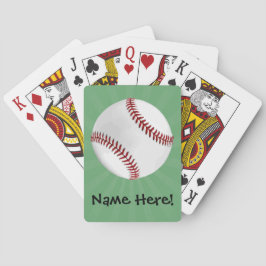 Personlig Baseball på Grönt Kids Boys Spel Kort