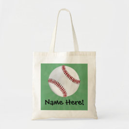 Personlig Baseball på Grönt Kids Boys Tygkasse