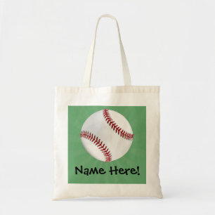Personlig Baseball på Grönt Kids Boys Tygkasse