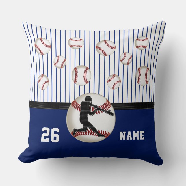 Personlig Baseball Pillow med ditt namnnummer Kudde (Framsida)