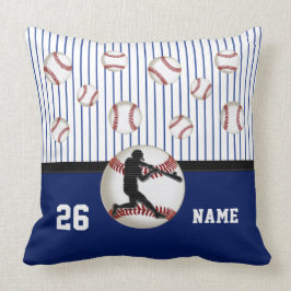Personlig Baseball Pillow med ditt namnnummer Kudde