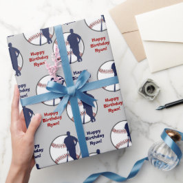 Personlig Baseball Player-födelsedag Presentpapper