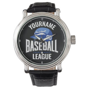Personlig Baseball Player NAMN Team Champ Klubb Armbandsur