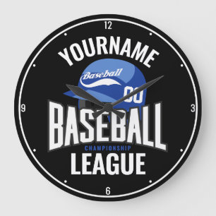 Personlig Baseball Player NAMN Team Champ Klubb Stor Klocka