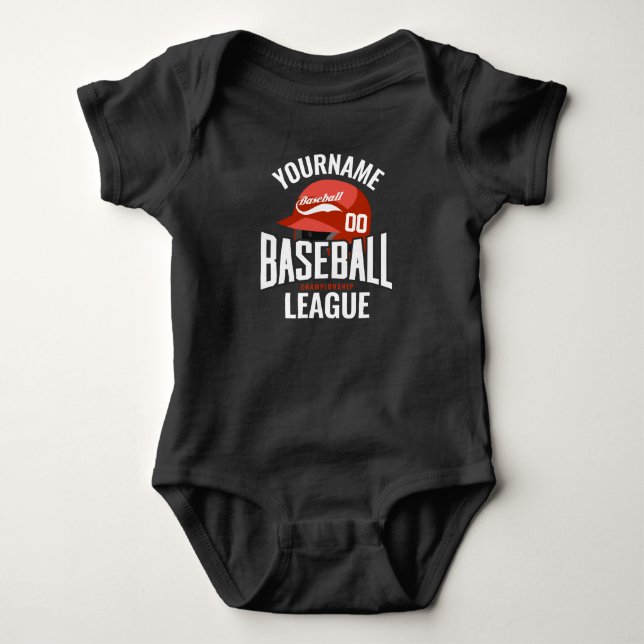 Personlig Baseball Player NAMN Team Champ Klubb T Shirt (Framsida)