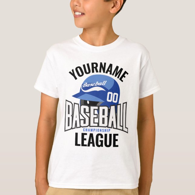 Personlig Baseball Player NAMN Team Champ Klubb T Shirt (Framsida)