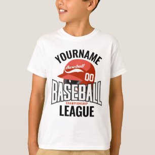 Personlig Baseball Player NAMN Team Champ Klubb T Shirt