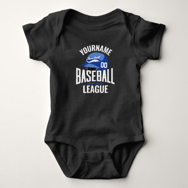Personlig Baseball Player NAMN Team Champ Klubb T Shirt (Framsida)