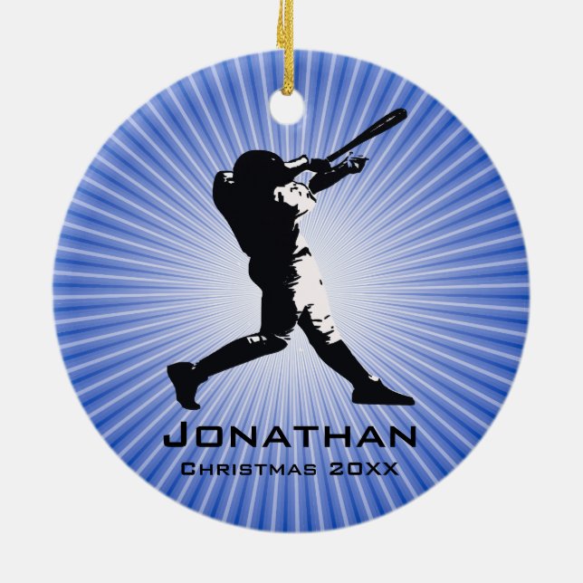 Personlig Baseball Player Ornament (Baksidan)
