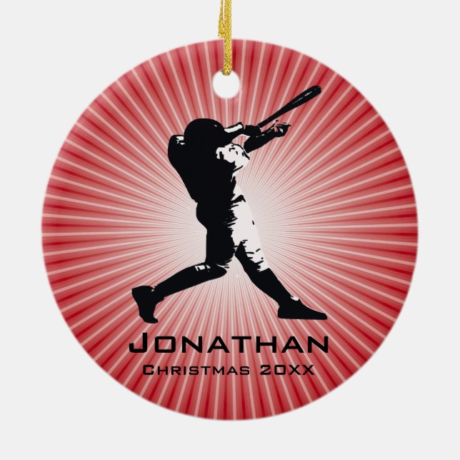 Personlig Baseball Player Ornament (Baksidan)