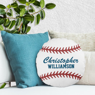 Personlig Baseball Rund Kudde