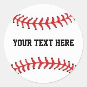 Personlig Baseball Runt Klistermärke