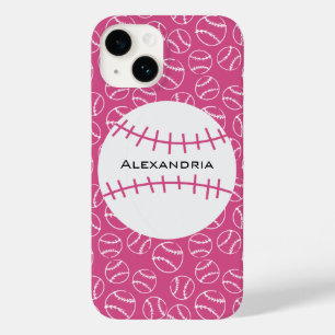 Personlig Baseball Softball Mönster på Rosa