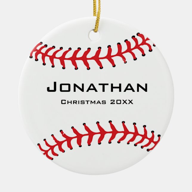 Personlig Baseball Softball Ornament (Framsidan)