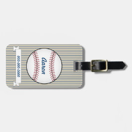 Personlig Baseball Sports Luggage Tag Gift Bagagebricka