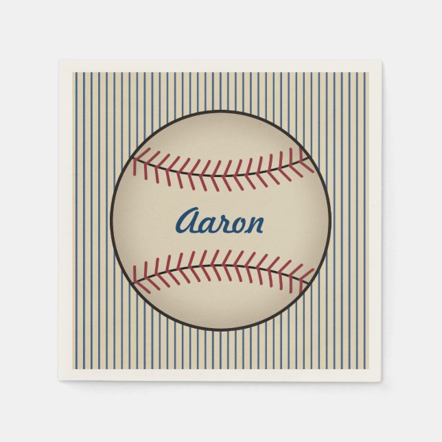 Personlig Baseball Sports Party Napkins Pappersservett (Framsidan)